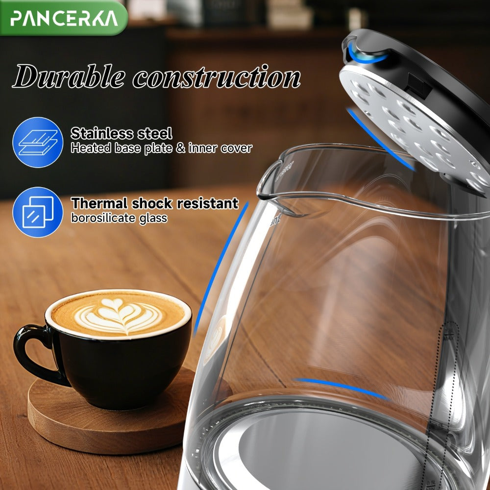 Electric Kettle 1000W BPA Free Auto Shut-Off Stainless Steel Fast Boiling Hot Water Kettle 1.7L Cordless Tea Kettle with Filter Boil-Dry Protection Black