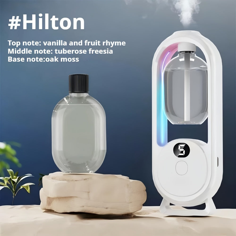 Aromatherapy Diffuser with Essential Oils 2-in-1 Humidifier - Hotel Scent Home Fragrance Machine with Natural French Essential Oils, Ultrasonic Spray, LED Ambient Light, Whole House Air Freshener for Bedroom, Living Room, Office