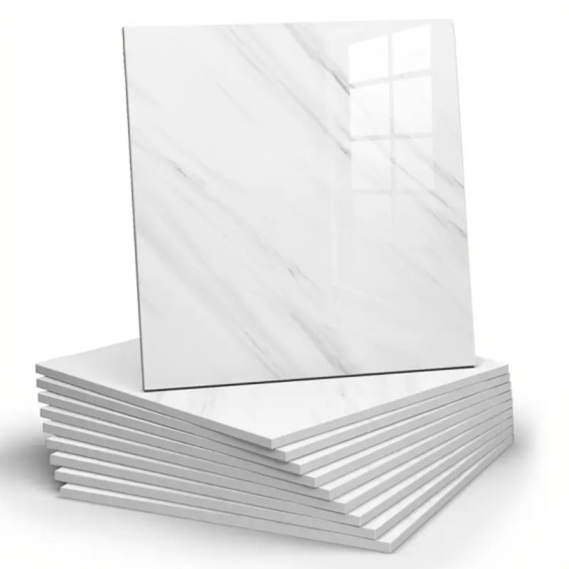 Self-Adhesive PVC Marble Tile Stickers 20pcs 30x30cm Waterproof Wall Panels for Bathroom Kitchen Living Room Backsplash Decor