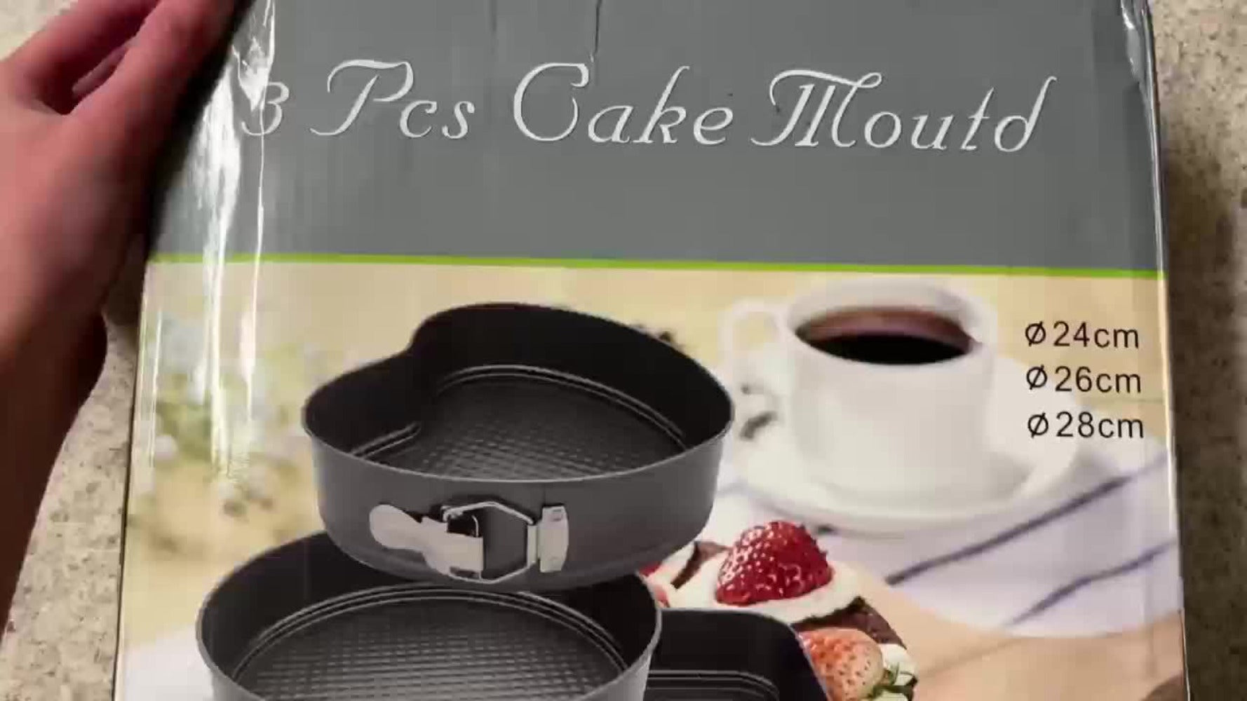 Removable Bottom Cake Pan Set, Nonstick Carbon Steel Round & Heart Shaped Springform Baking Pans, Easy Release Cake Molds for Cheesecake Mousse Layer Cake, 3-Piece or 6-Piece, Black