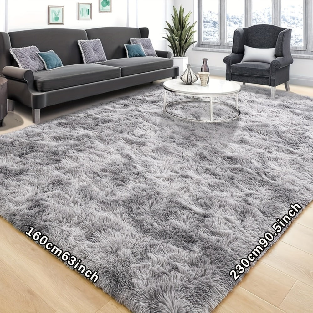 Tie Dye Plush Area Rug - Ultra Soft Thick Fluffy Durable Carpet for Living Room & Bedroom | Easy Care Portable Sofa & Coffee Table Floor Mat | Holiday Home Decor Gift Rug 63¡±x90¡± Multiple Colors