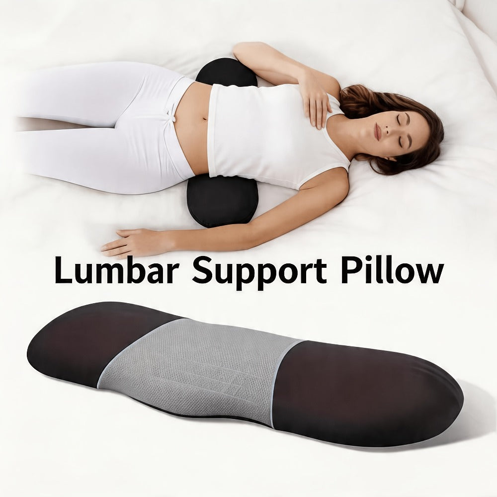 Lumbar Support Pillow Large Size Ergonomic Lower Back Cushion Cooling Breathable Pillowcase Soft Supportive Waist Pillow Bed Sofa Floor