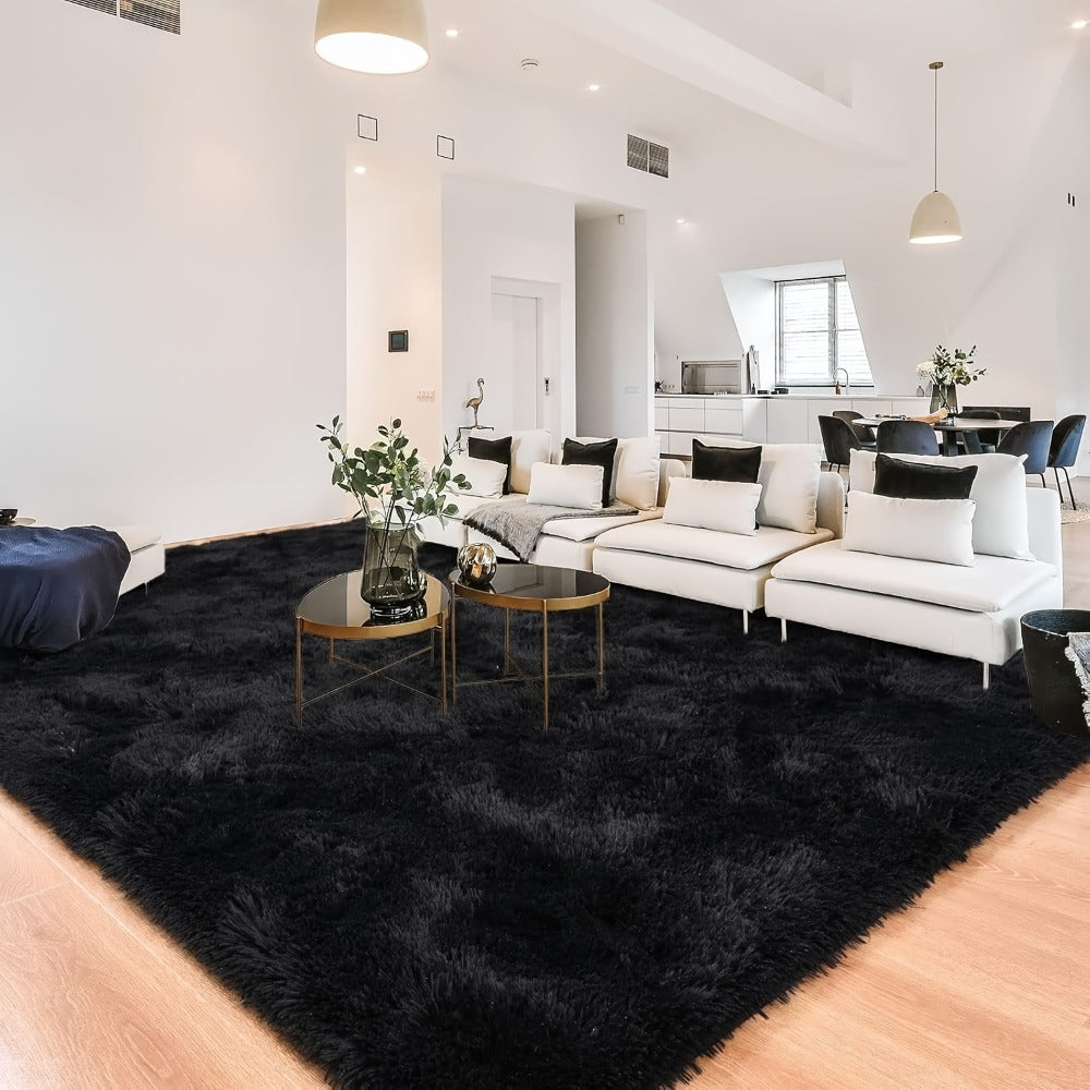 Shag Rug Fluffy Thick Area Rug - Soft Fuzzy Tufted Plush Carpet for Bedroom & Living Room | Machine Washable Non-Slip Floor Mat in Multiple Colors & Sizes | Cozy Home Decor Room Accent Rug