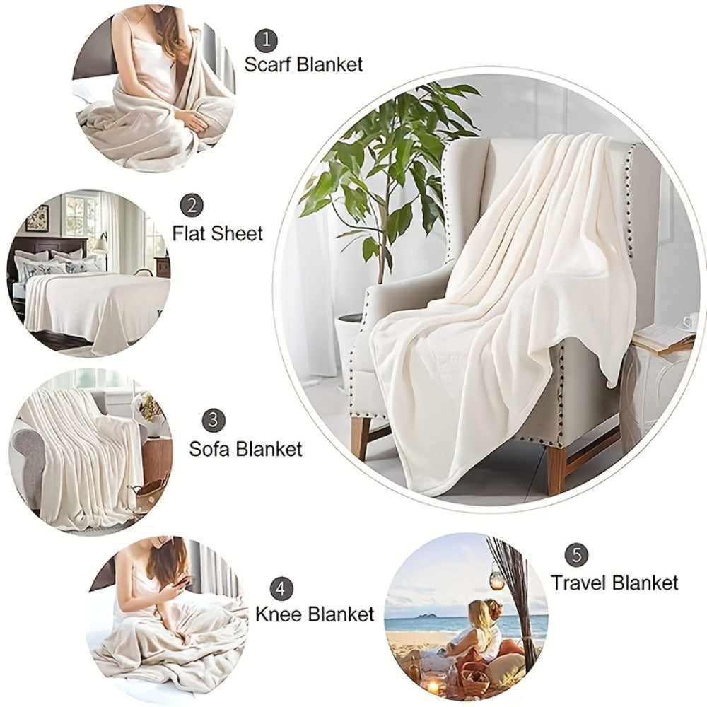 Love Message Flannel Blanket for Mom ¨C 250-300gsm Soft Reversible All-Season Throw, Perfect Gift for Mother's Day & Birthday