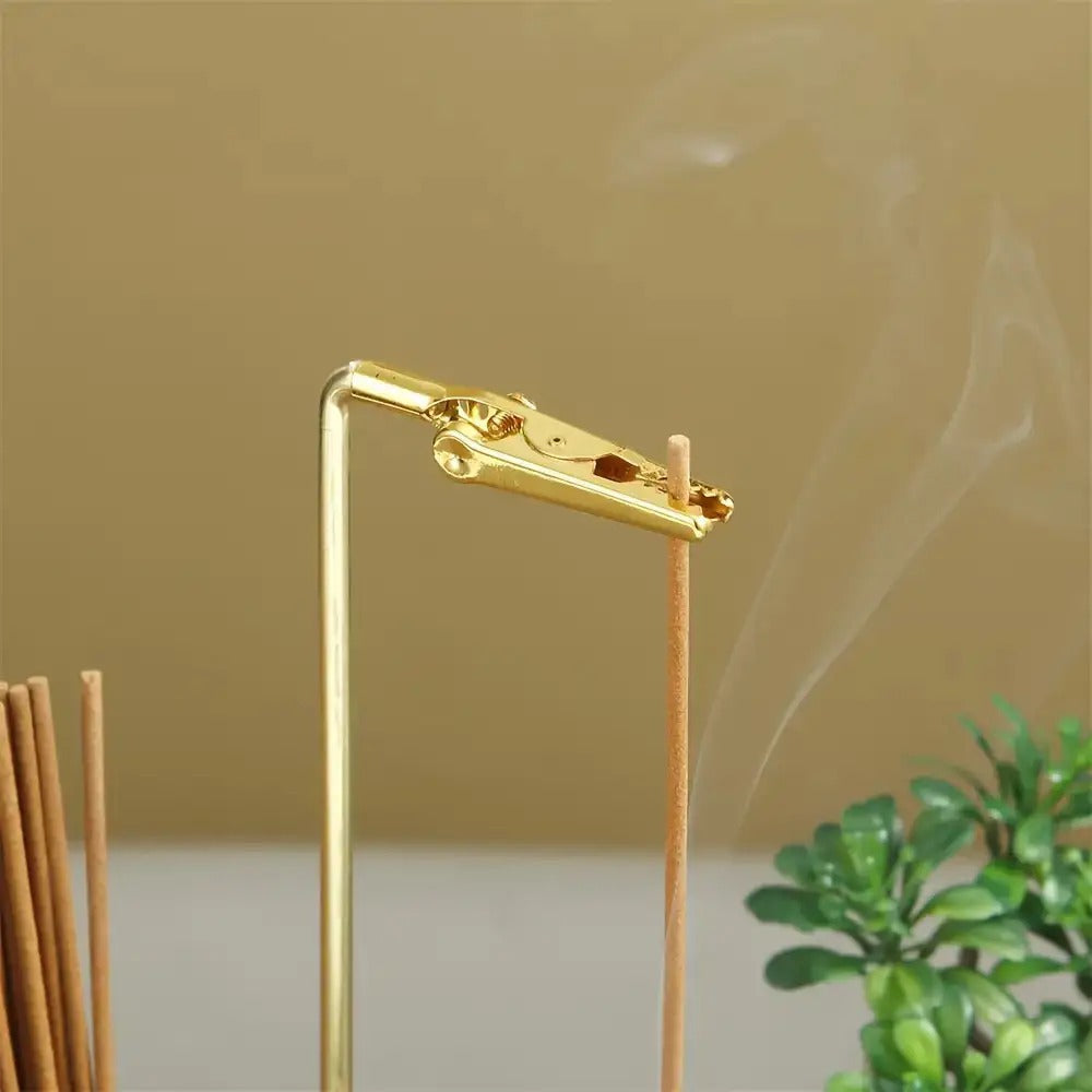 Glass Incense Burner 2-in-1 with Removable Ash Collector & Candle Holder ¨C Incense Stick Holder for Meditation, Yoga, Tea Ceremony & Home Decor ¨C Spiritual Relaxation Gift in Log & Retro Style