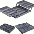Collapsible Drawer Organizer Box, Double Row Expandable Desk & Drawer Storage with ABS Material, Jewelry Cosmetics Home Office Organizer