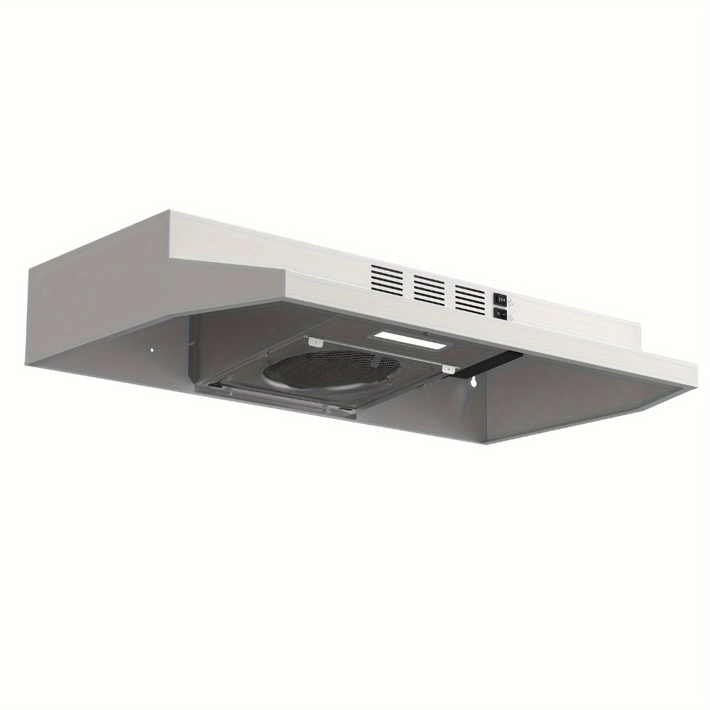 Range Hood 30 Inch Under Cabinet | Ducted & Ductless Convertible Kitchen Vent Hood with LED Light & 2-Speed Exhaust Fan, Stainless Steel ¨C Black, White & Silver, Easy Install