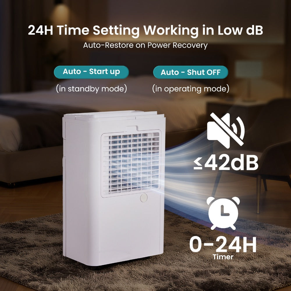 Dehumidifier for Basement 50 Pint 5500 Sq Ft with Drain Hose, Portable Home Dehumidifier for Large Room Bedroom Bathroom, 3 Modes Auto Shut-Off Quiet Fan Washable Filter Humidity Control