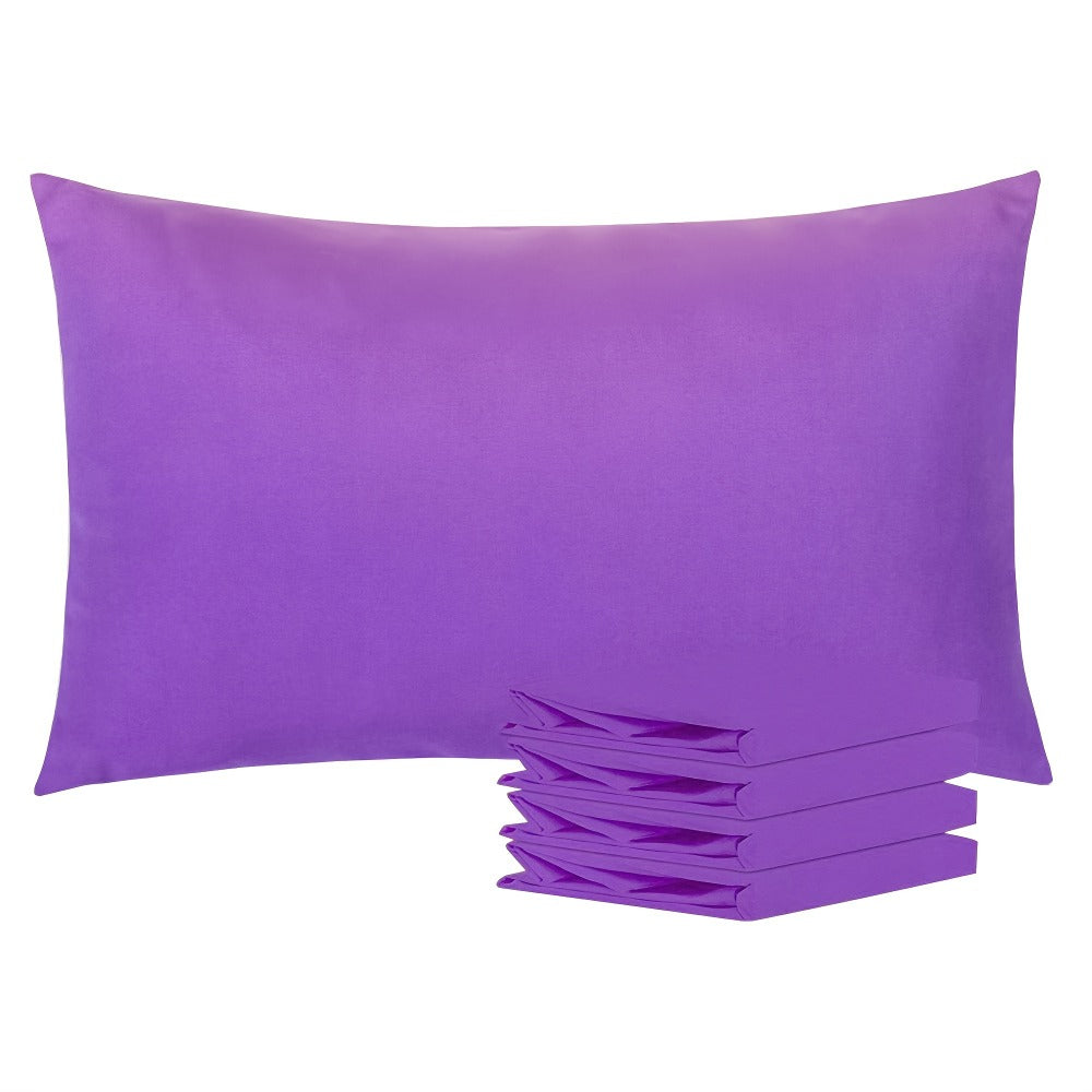 Pillowcases 4 Pack Queen 20x30 ¨C Brushed Microfiber Soft Wrinkle-Free Fade-Resistant Envelope Closure Solid Color 32 Colors