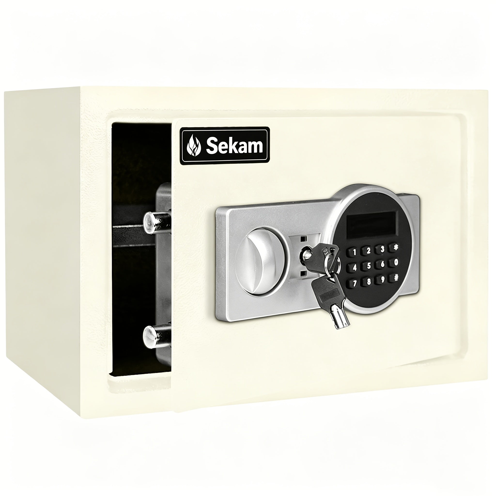 Fireproof Home Safe Box with Digital Keypad and Key Lock Heavy Duty Steel Security Safe for Money Documents Valuables Jewelry Passports 0.23 0.8 1.5 2.2 Cubic Feet Multiple Colors with Cash Bag
