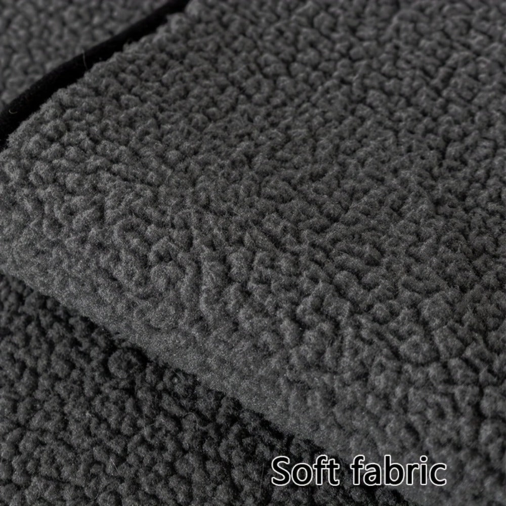 Sherpa Plush Sofa Cover Non-Slip | Thick Fleece Couch Protector, Pet Friendly Furniture Shield, 1 to 4 Seat, Armrest Backrest Pillowcase, Deep Gray Light Gray Coffee Off White