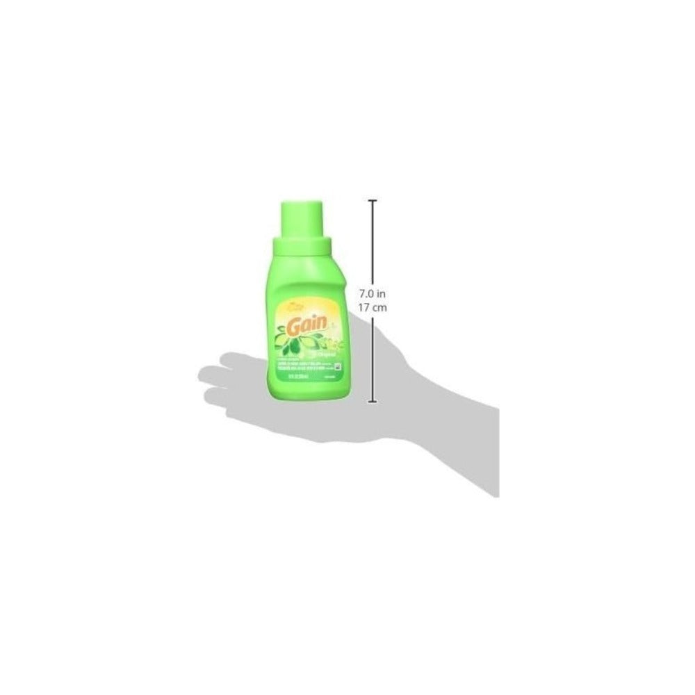Gain Aroma Boost Liquid Laundry Detergent Original Scent 12 Pack - 10 fl oz HE Compatible 6 Loads per Bottle, Long-Lasting Freshness Up to 6 Weeks, Works in All Washing Machines Including Cold Water