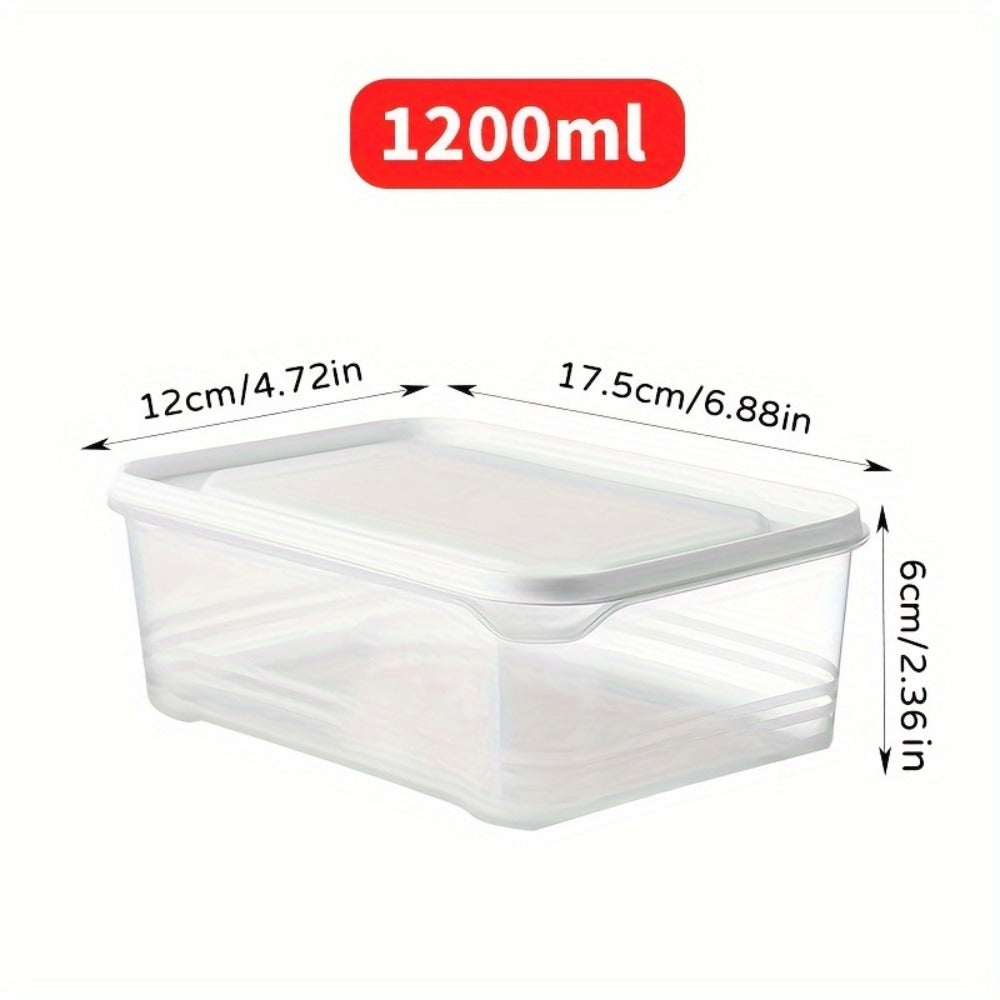 Stackable Refrigerator Storage Containers with Lids 4pcs, 42-Oz BPA-Free Food Storage Set for Meat Fruits Vegetables, Airtight Kitchen Organizer Containers