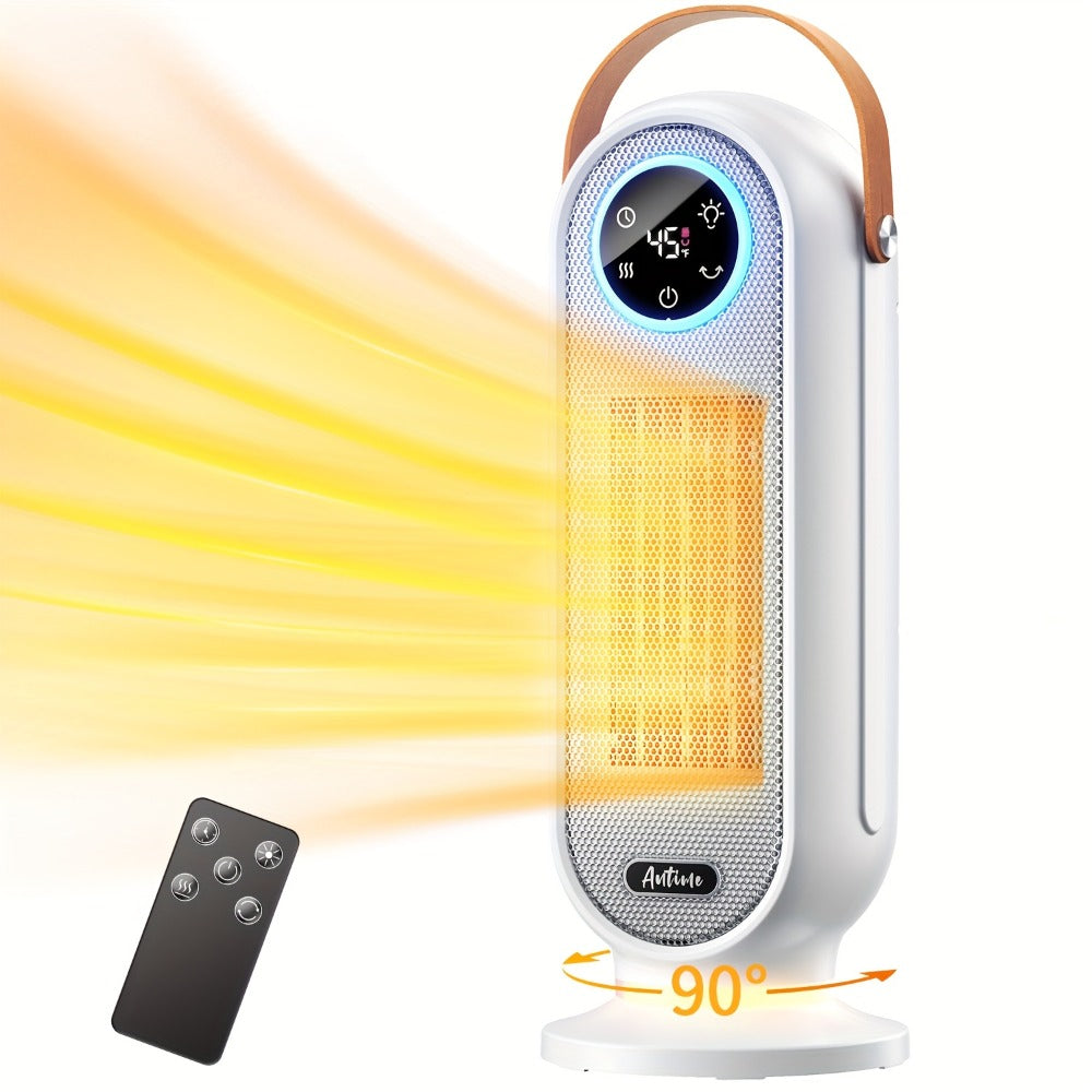 Space Heater 1500W with Remote Control & Digital Display ¨C Portable Electric Heater for Indoor Use, 90¡ã Oscillation, Overheat Protection, Ultra-Quiet Room Heater for Bedroom, Office & Home