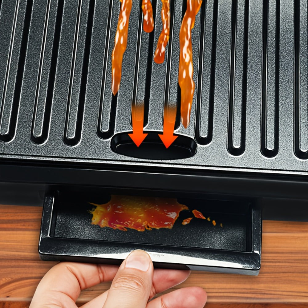 Electric Panini Press Grill Double-Sided Heating Sandwich Maker Waffle Iron Steak Grill Indoor Barbecue Machine for Panini Toasts Burgers Sausages Quick Meals Home Kitchen