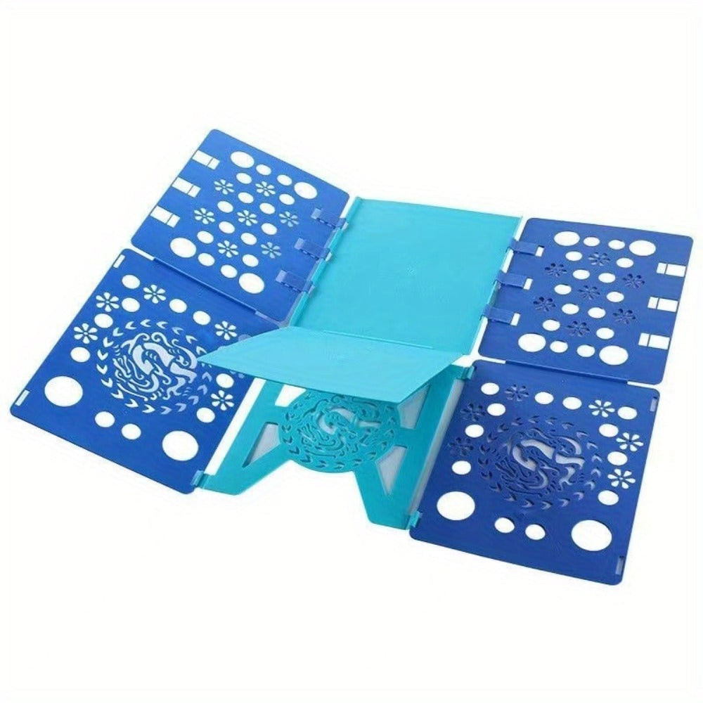 Clothes Folding Board Plastic Laundry Folder with Alignment Guide ¨C Fast & Easy T-Shirt Folder, Ergonomic Closet Organizer for Neat Clothes Folding, Multi-Color, Laundry Room & Bedroom Accessory