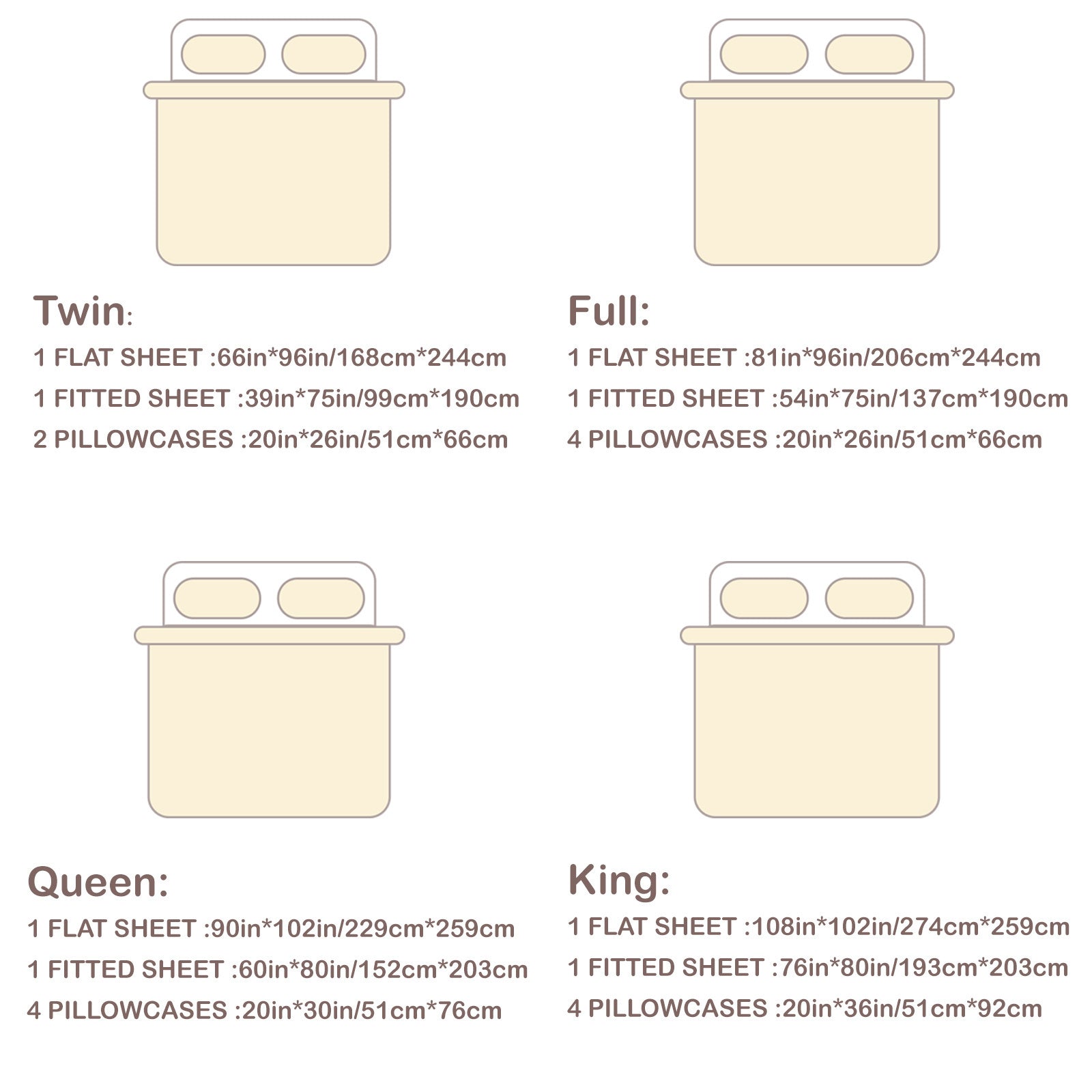 Microfiber Bed Sheet Set 4-6 Piece 100 GSM Deep Pocket 18 Inch Hotel Grade Ultra-Soft Breathable All-Season Machine Washable Twin Full Queen King