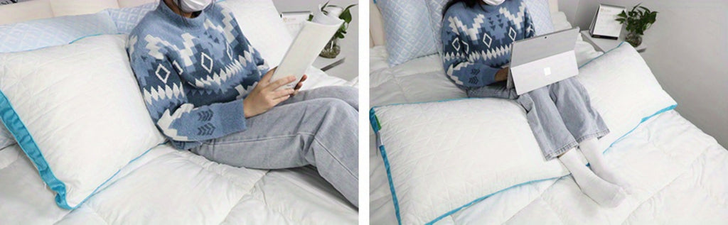Body Pillow for Adults Full Body Pillow Firm Long Sleeping Pillow for Back Stomach Side Sleeper Bed Pillow Support Pregnancy Pillow Grey Pink