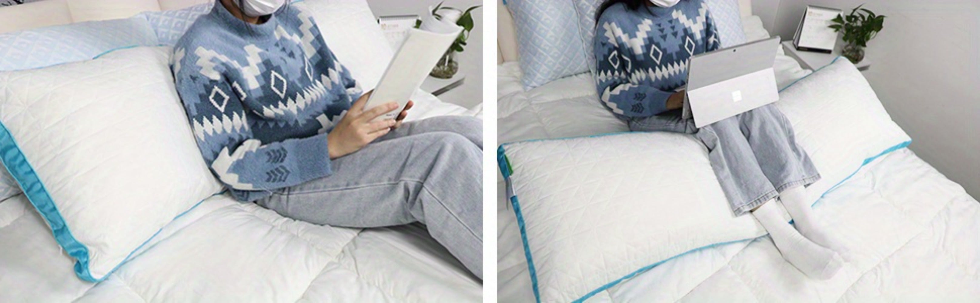 Body Pillow for Adults Full Body Pillow Firm Long Sleeping Pillow for Back Stomach Side Sleeper Bed Pillow Support Pregnancy Pillow Grey Pink