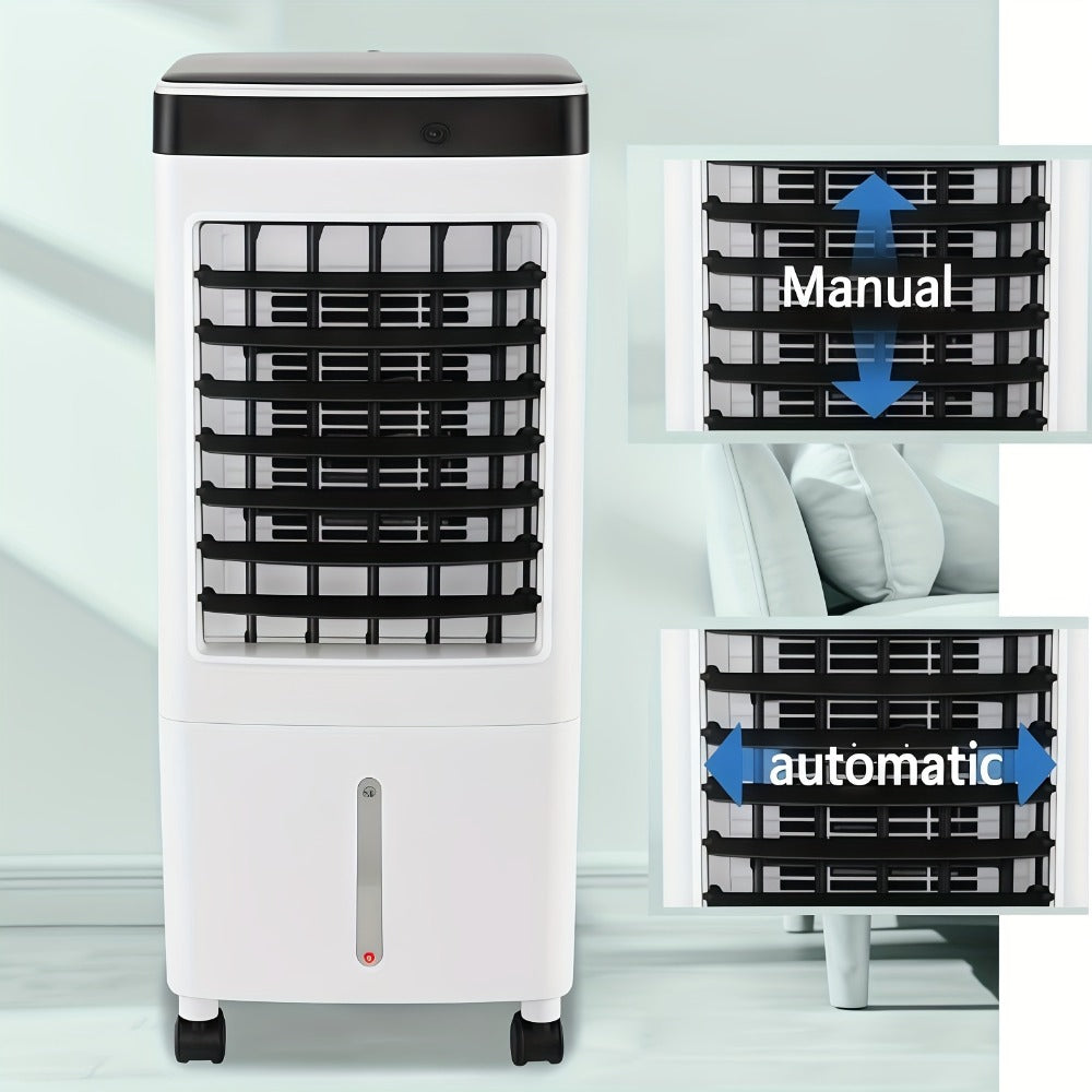Portable Air Conditioner Evaporative Air Cooler with Remote, 40Hrs Cooling, 2.6 Gal Tank, 3 Speeds, Windowless AC Unit for Room, Personal Space Cooler Fast Cooling