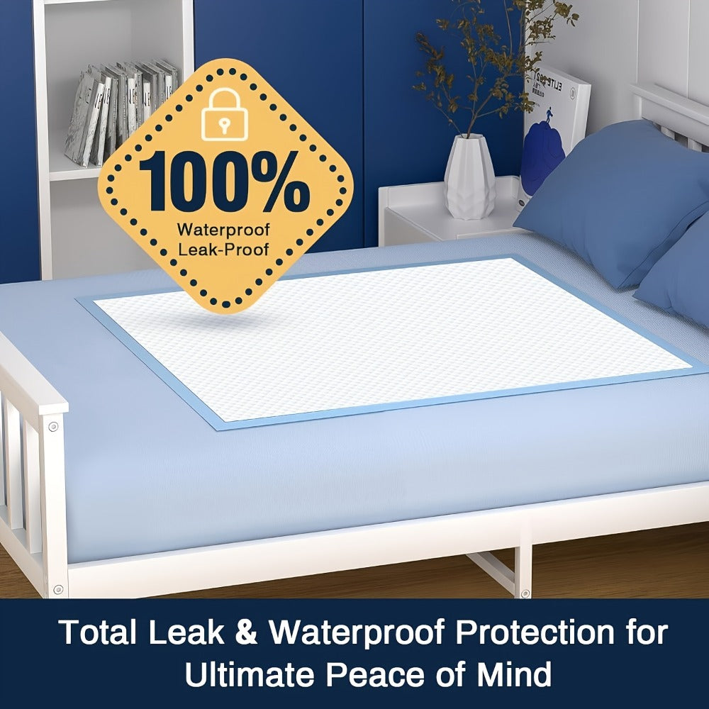Disposable Underpads for Adults - XXL & XXXL Extra Large Incontinence Bed Pads - Heavy Duty Absorbent Leak-Proof Mattress Protector for Elderly Care - Adult Sheets Anti-Fouling Pet Training Mat 100 Pack