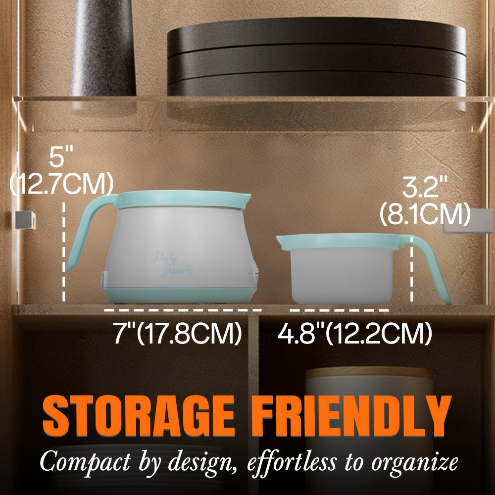 Electric Fondue Pot Chocolate Melting Pot with 2 Pots for Candy & Chocolate - 2.5 Cup Capacity, Non-Stick Dual Melting Pots for Cake Pops, Cookies, Cakes & Dipping, Easy to Use & Clean, Perfect Gift