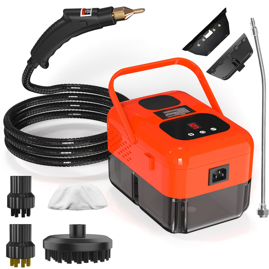 Steam Cleaner Handheld High Pressure Portable | Chemical-Free Deep Clean for Kitchen Grease Range Hood Sofa Tile Grout Car AC Washing Machine | Multi-Surface Steam Cleaning Machine | Standard & 2500W