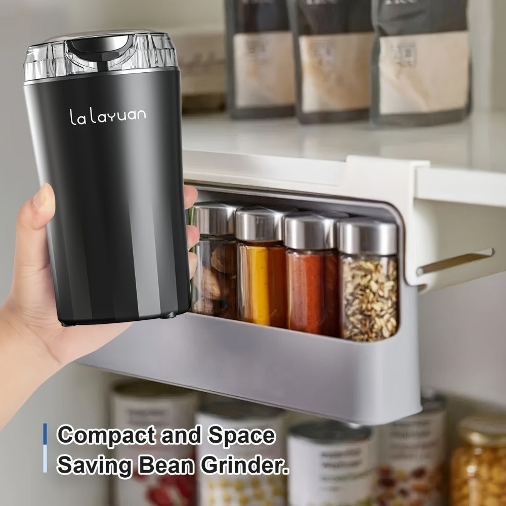 Electric Coffee Grinder with Stainless Steel Blade | 10-Second Fast Grinding | One-Button Control Spice Nut Bean Mill | Dry Food Processor for Coffee Beans Spices Grains Nuts
