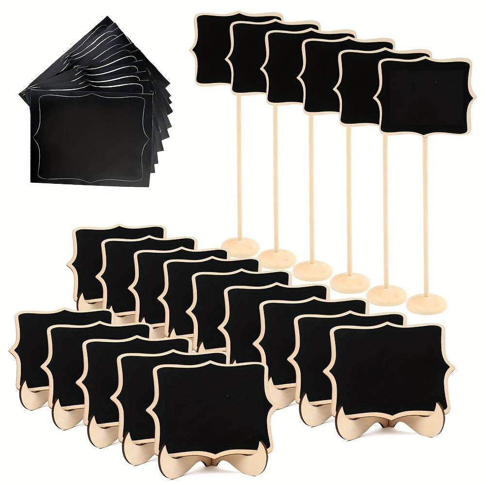 Mini Chalkboard Signs with Easel Stand Pack of 20 - Wedding Party Food Table Number Signs Buffet Labels