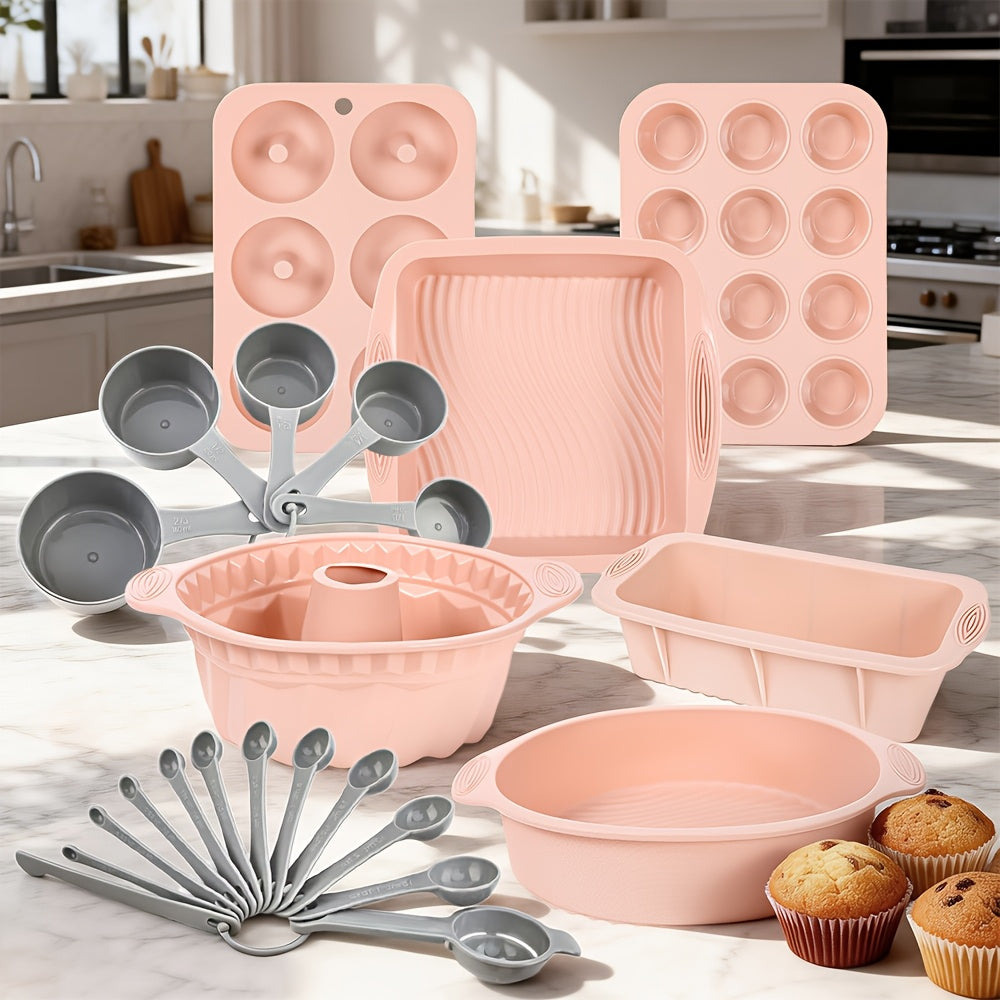 Baking Pan Set Nonstick Carbon Steel Cookie Sheets Roasting Pans Round Cake Muffin Pizza Bread Pans Kitchen Bakeware Set 4 11 23 46 Piece