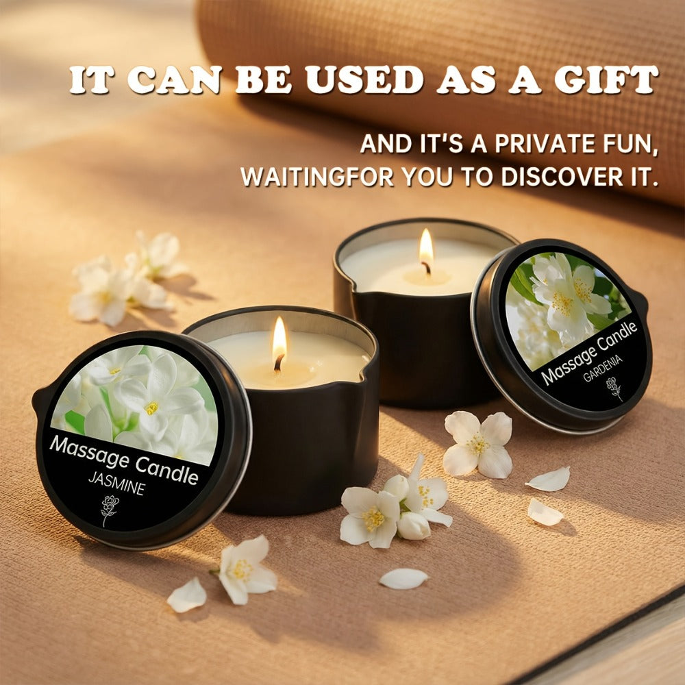 Scented Massage Candle 2-in-1 Soy Wax Essential Oil Body Lotion 20+ Scents 1pc 2pcs 6pcs Spa Nail Salon Pedicure Wedding Valentine Christmas Gift for Women