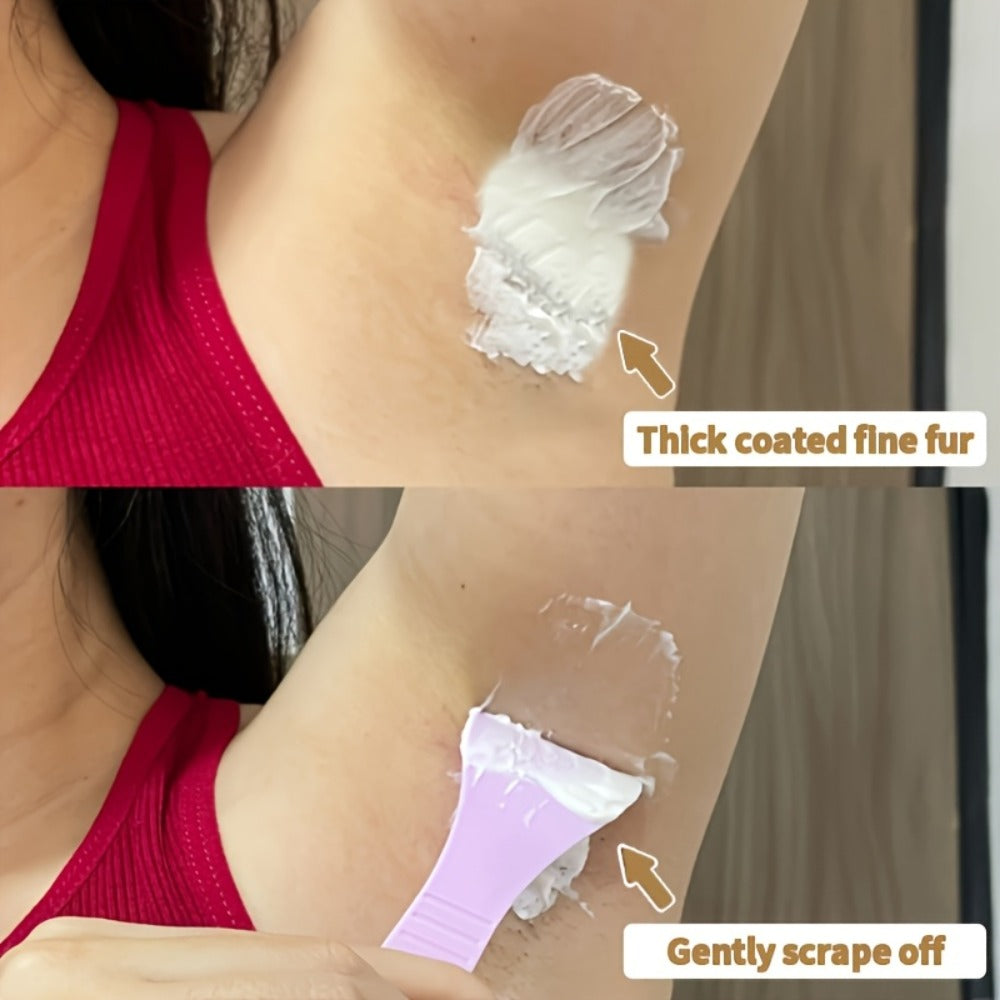 Semi Permanent Hair Removal Cream ¨C Coconut Formula 150g, Use Once for 3-Month Effectiveness, Instant Non-Irritating Smooth & Residue-Free Depilatory for Face, Lips, Armpits, Legs & Private Areas
