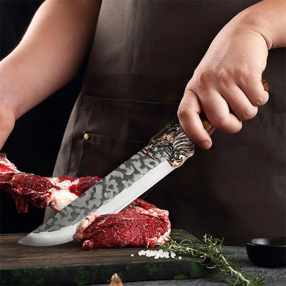 Kitchen Knife Set 3/7pc Professional Chef Knife Set with Butcher Boning Scissors | Stainless Steel Cooking Knives for Home Hotel Camping