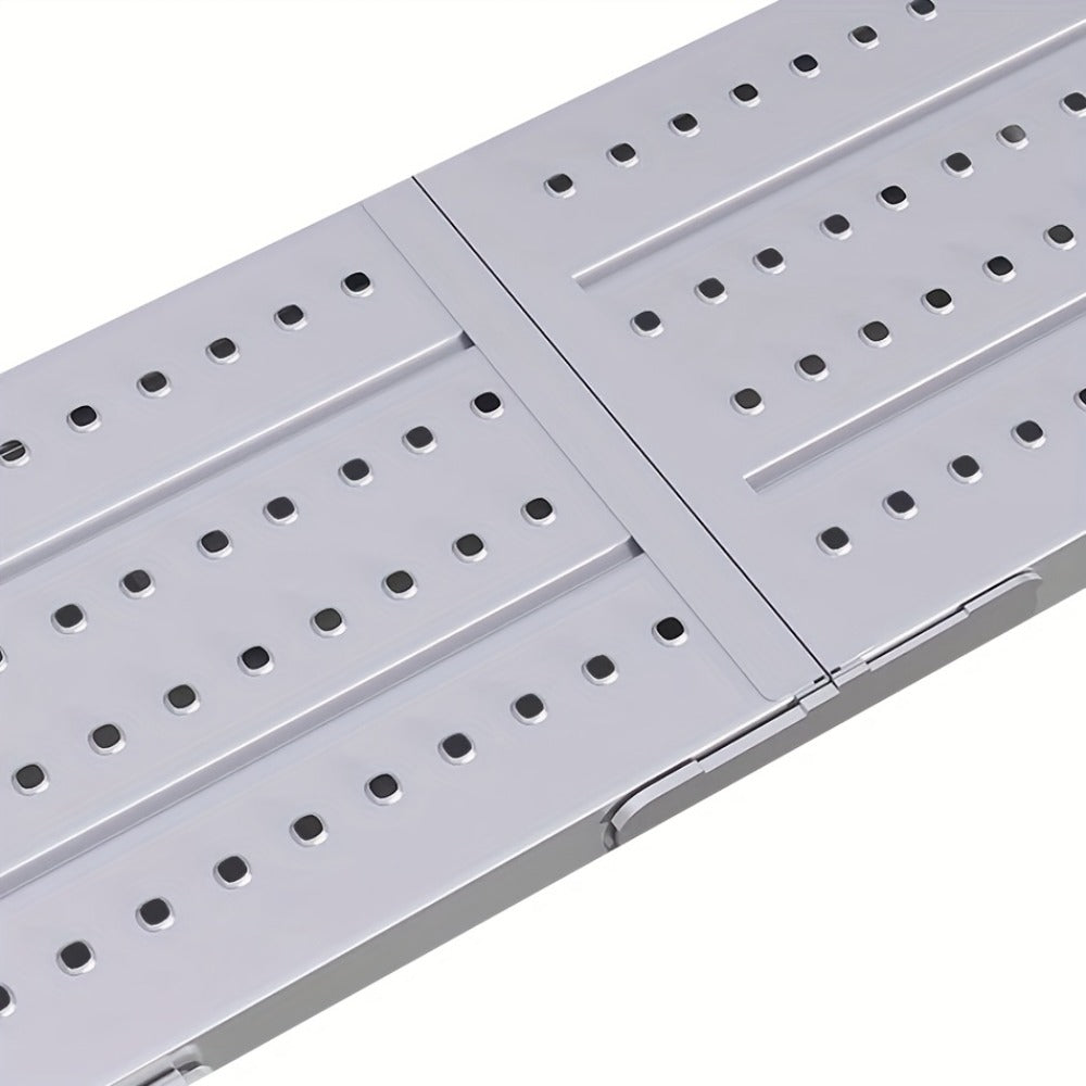 Adjustable Folding Scaffolding Work Platform 800 lbs, Portable Drywall Bench Step Ladder with Anti-Slip Feet & Safety Lock, Height 31.5¡±-49.2¡±, for Painting, Cleaning, Car Washing & Decorating