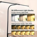 Dual Head LED Desk Lamp Touch Control 3 Color Modes 10 Brightness Levels Flexible Gooseneck Eye Care 13W USB Powered Base and Clip for Home Office Study PC Gaming Black