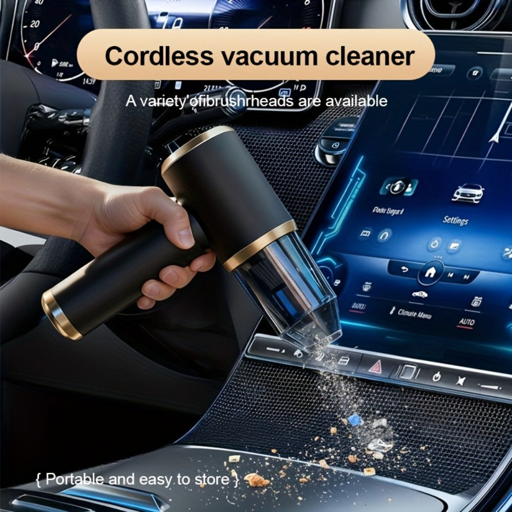 2-in-1 Handheld Vacuum Blower USB Rechargeable Cordless Mini Vacuum Cleaner Blow Suction Mode with Filter Dust Cup for Home Car Office Keyboard Lightweight