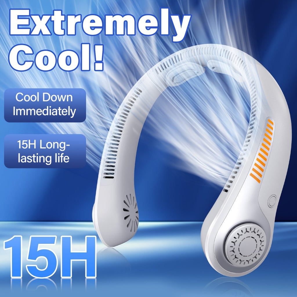 Bladeless Neck Fan USB Rechargeable | 5-Speed Quiet Portable Personal Cooling Fan for Office, Travel & Outdoor Use ¨C Hands-Free Wearable Design, Long Battery Life, Multiple Colors