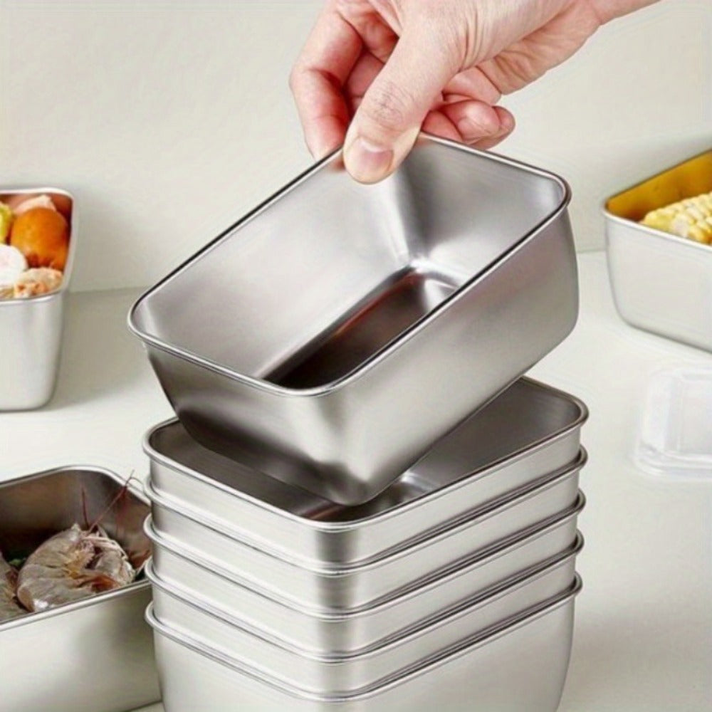 Stainless Steel Food Storage Containers with Lids Set - Meal Prep Lunch Box, Refrigerator & Kitchen Organizer, Outdoor Picnic Bento Box