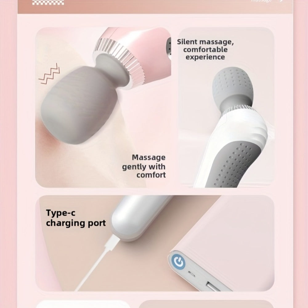 USB Rechargeable Vibration Massage Stick ¨C Portable Handheld Full Body Massager for Neck, Back, Legs & Waist Relaxation, Compact Electric Wand Massager for Home Office & Travel Use