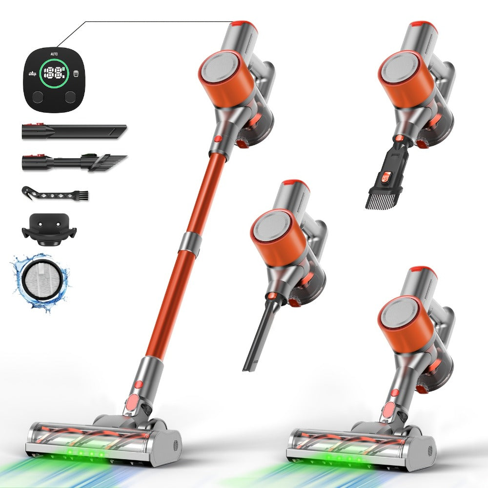 Cordless Stick Vacuum Cleaner 56-68Kpa ¨C Lightweight 8-in-1 Handheld Vacuum with Rechargeable Battery, 45 Min Runtime for Hard Floors, Carpets & Pet Hair