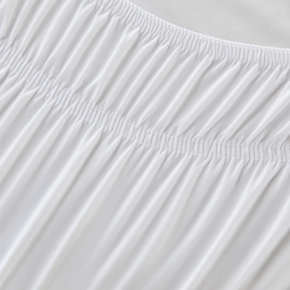 Ruffled Bed Skirt with Adjustable Elastic - Twin Full Queen King, 15-Inch Drop, Machine Washable, 30 Colors