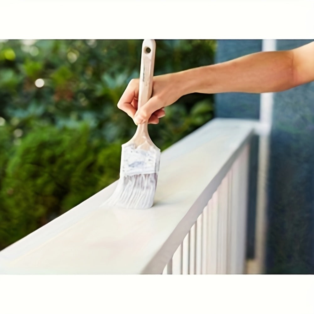 Paint Brushes Set 5 Piece Pro Grade Flat and Angle Brush Kit for Latex Oil Paint Stain Varnish Interior Exterior Wall Trim Furniture Home Improvement DIY