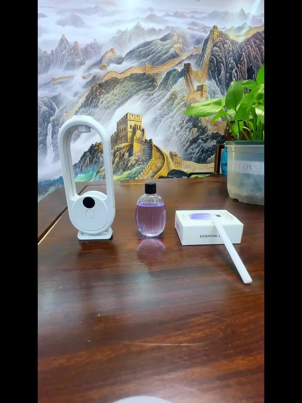 Aromatherapy Diffuser with Essential Oils Included | 4.06oz Cute Portable Aroma Diffuser with LED Light for Office, Bedroom & Bathroom | Long-Lasting Home Fragrance Air Freshener Gift | 9 Scents