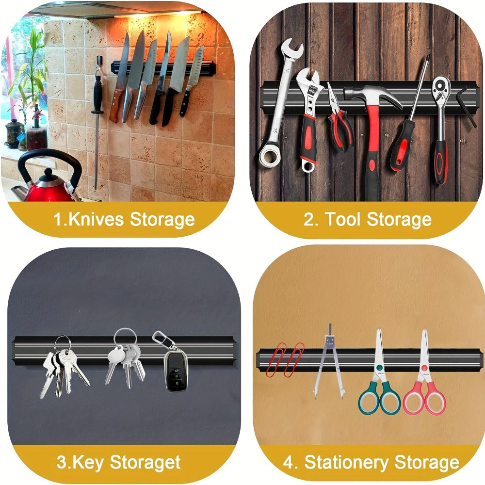 Magnetic Knife Holder Wall Mount 20 Inch - Strong Magnetic Knife Bar Strip for Kitchen, Space-Saving Knife Rack for Knives, Scissors, Tools, Easy Install Kitchen Organizer