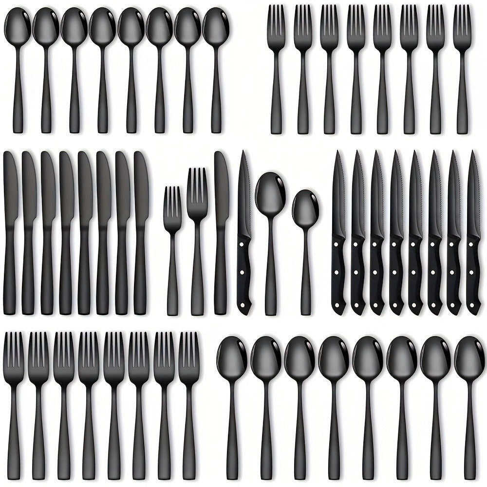 Stainless Steel Flatware Set, Mirror-Polished Cutlery Set for Home & Hotel, Gift Box Included, Dishwasher Safe Silverware for Parties, Weddings & Banquets