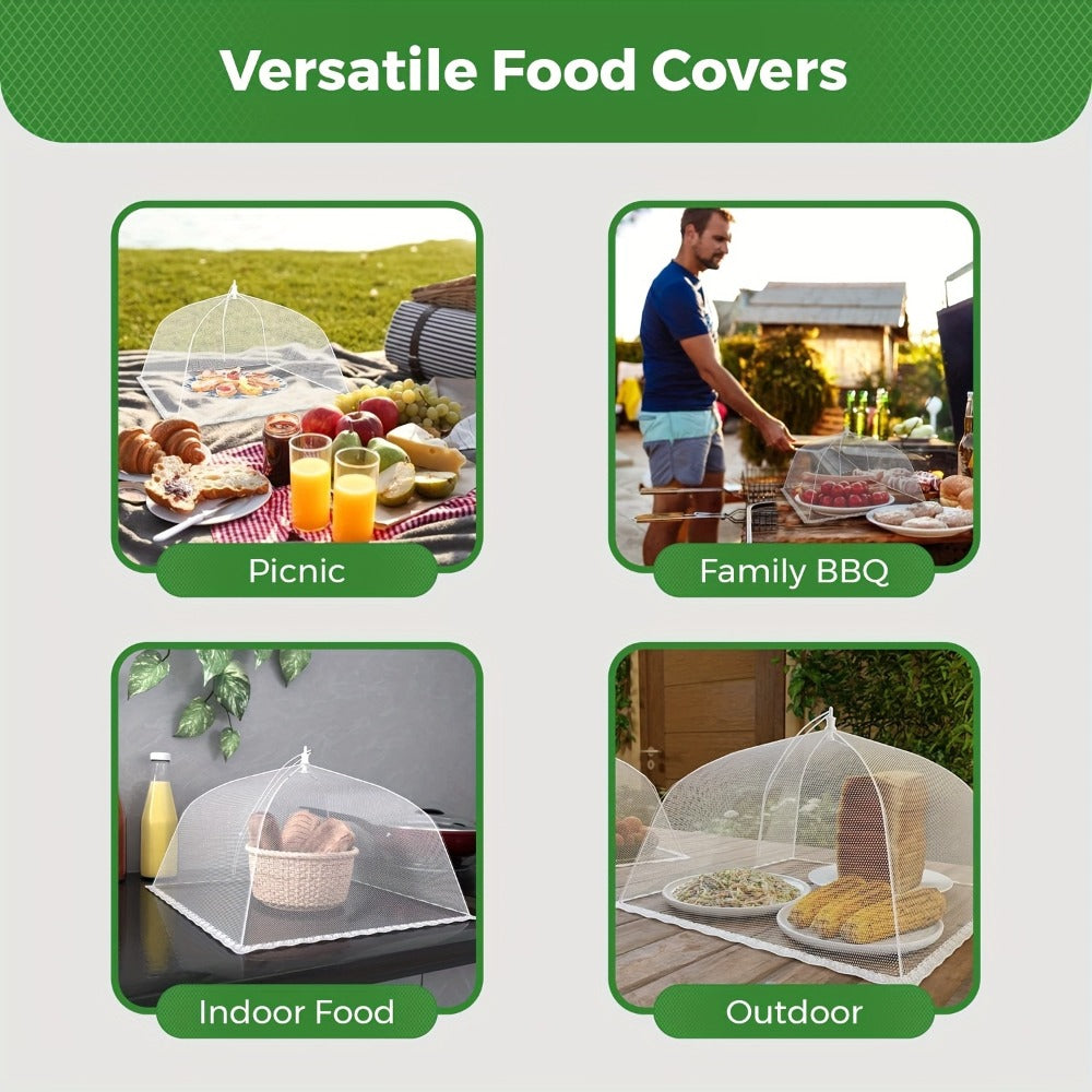 Pop-Up Mesh Food Covers for Outdoor Use - Large Collapsible Tent Covers for Picnic, BBQ, Buffet & Gatherings (3pcs / 9pcs)