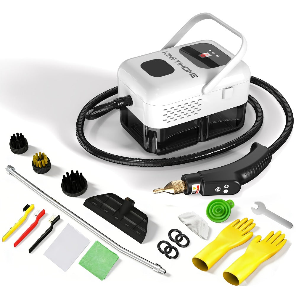 Steam Cleaner Handheld High Pressure Portable | Chemical-Free Deep Clean for Kitchen Grease Range Hood Sofa Tile Grout Car AC Washing Machine | Multi-Surface Steam Cleaning Machine | Standard & 2500W