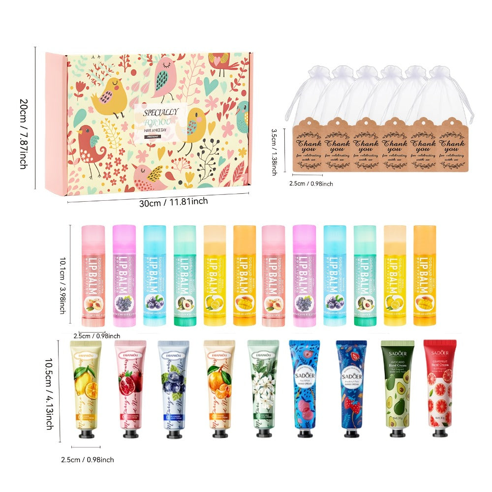24pcs Bulk Lip Balm & Hand Cream Gift Set ¨C Party Favors, Wedding & Thank You Gifts for Guests