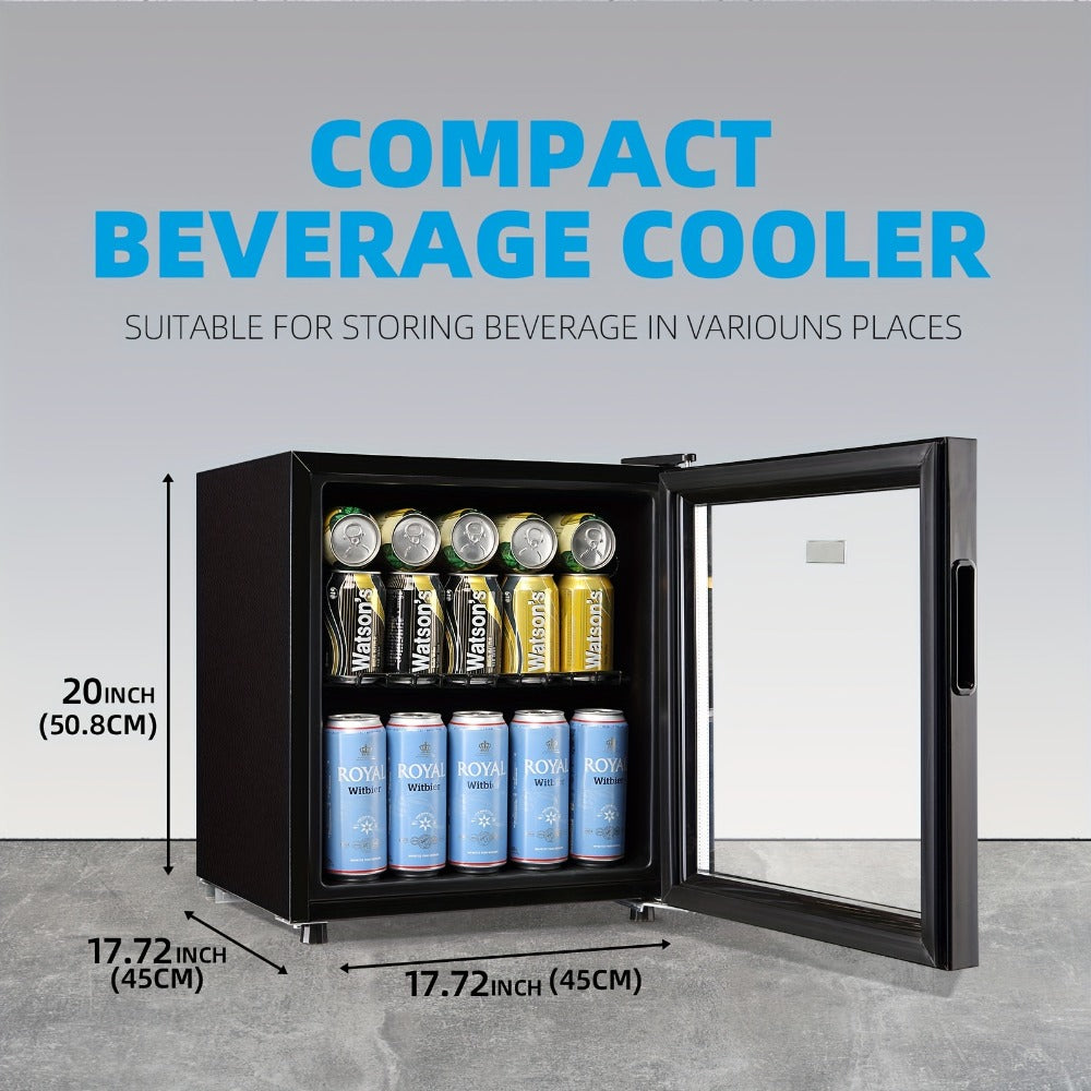 Beverage Refrigerator with Glass Door ¨C Mini Fridge 2.0/3.5/4.0 Cu Ft, LED Lights, Adjustable Shelves, R600a Cooling for Beer, Wine & Drinks, Home, Office & Bar