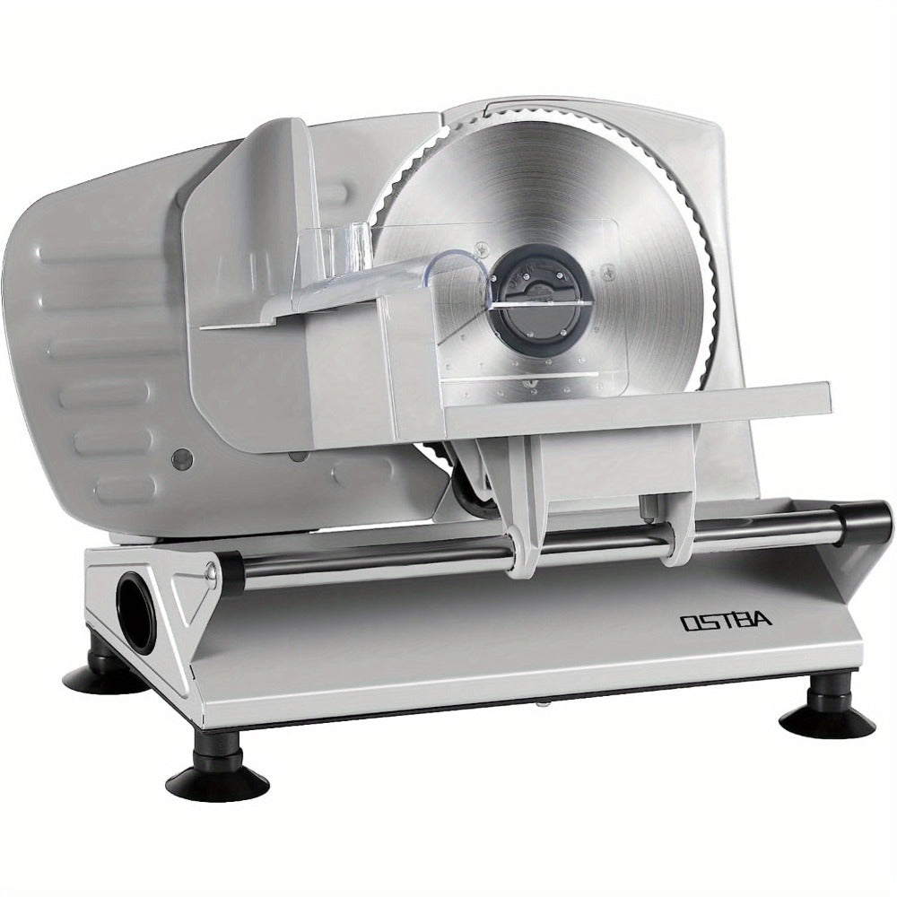 Electric Deli Food Slicer with Removable Stainless Steel Blades ¨C Adjustable Thickness Meat Slicer for Home, Easy to Clean, Slices Cold Cuts, Cheese, Bread & Fruit